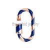 30mm Best Selling 925 Sterling Silver Nevy Blue Color Enamel Carabiner Lock, Handmade Carabiner Bracelet, Pendant, Necklace Lock Jewelry