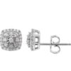 Sterling Silver Diamond Earrings Jewelry, Handmade Silver Earrings