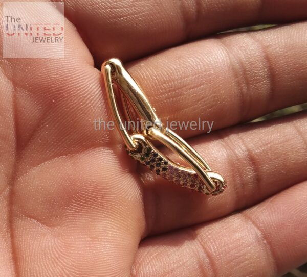14k Solid Yellow Gold Handmade Foldable Multisapphire Designer Ring Jewelry