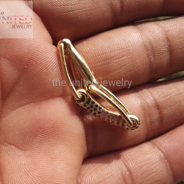 14k Solid Yellow Gold Handmade Foldable Multisapphire Designer Ring Jewelry