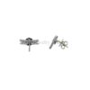 Natural Pave Diamond Dragonfly Stud Earrings 925 Sterling Silver Jewelry