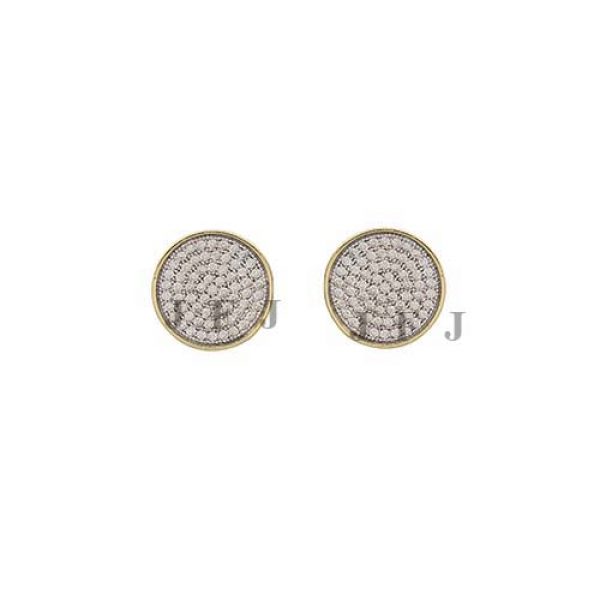 925 Sterling Silver Circle CZ Stud Earrings Jewelry, Stud Earrings