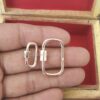 2 pcs COMBO Rose Gold Plating 20mm & 30mm Sterling Silver Designer Carabiner Lock Bracelet Pendant Necklace Lock Fine Jewelry