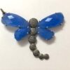 925 Sterling Silver Handmade Pave Diamond Gemstone Dragonfly Pendant Jewelry