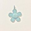 925 Sterling Silver Pave Turquoise Flower Handmade Pendant Jewelry