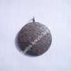 Natural Pave Diamond Handmade Round Disc Sterling Silver Pendant Jewelry, Round Disc Pendant, Silver Pendant, Diamond Disc