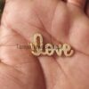 Yellow Gold Plating Designer LOVE Alphabet Sterling Silver Chain Necklace Jewelry, Love Silver Necklace, Love Diamond Charms
