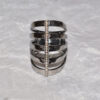 Handmade Silver Pave Diamond Micro Pave Ring, Diamond Silver Row Line Ring Jewelry