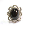 92.5 Sterling Silver Diamond Gemstone Earring, Silver Diamond Ring