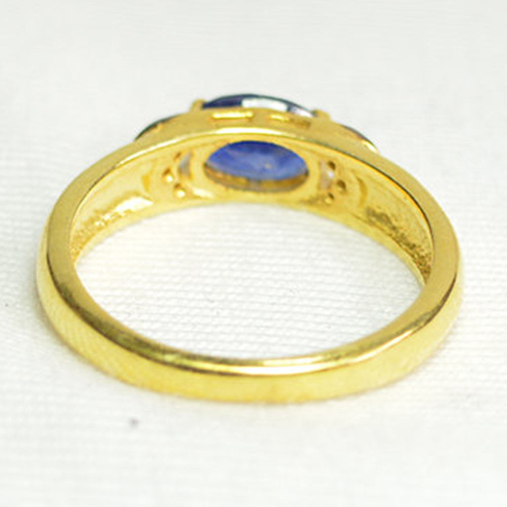 92.5 Sterling Silver Diamond Sapphire Gemstone Earring, Serling Silver Diamond Ring Jewelry