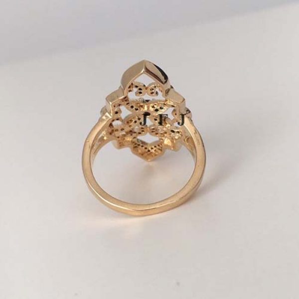 Handmade Sterling Silver Black diamond ring, large ring, ring for women, big ring, black diamond