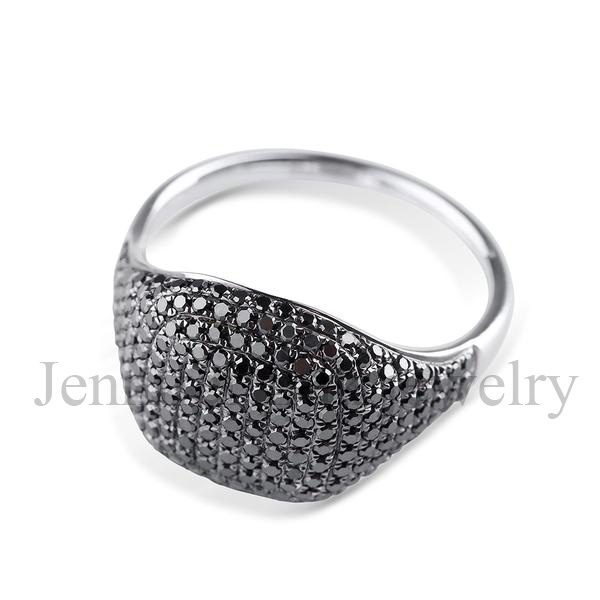 Black Spinel Sterling Silver Ring Jewelry