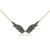 Sterling Silver Feather Wings Pendant Necklace