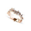 Rose Gold Plating Sterling Silver White Topaz Baguette Ring Jewelry