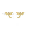 14k Gold Dragonfly Stud Earrings Jewelry, Gold Designer Stud Earrings Jewelry