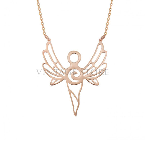 Sterling Silver Big Wings Angel Necklace Wholesale Jewelry