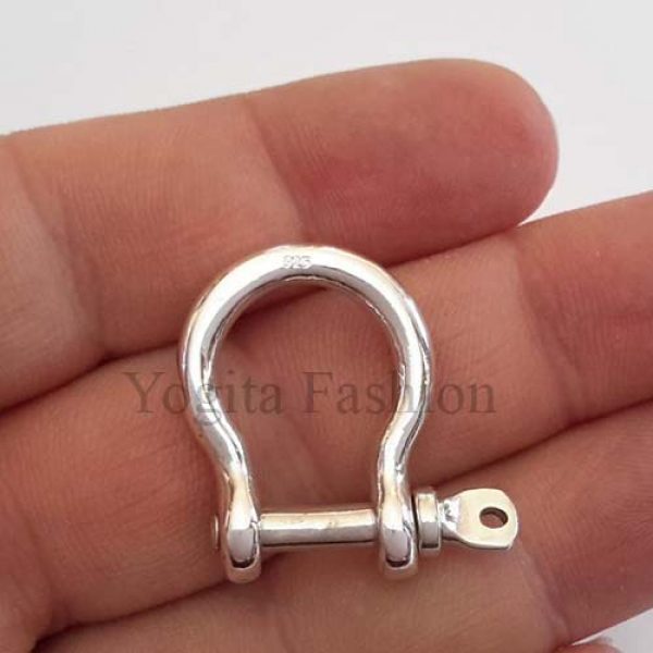 Sterling Silver Handmade Shackle Clasp Lock Jewelry