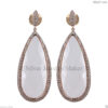 14k Gold Diamond Pave Crystal Gemstone Fashion Dangle/Drop Earrings Gift Jewelry