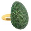 Tsavorite Gemstone 14k Gold Ring .925 Sterling Silver Vintage Inspired Jewelry