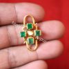 Handmade Designer Emerald Padlock Jewelry, Pearl Gemstone Handmade Sterling Silver Padlock Jewelry, Padlock Necklace