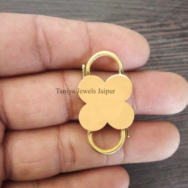 Yellow Gold Plating Sterling Silver Clower Shape Cross Sign Padlock, Cross Sign Padlock, Silver Vintage Padlock Jewelry
