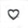 Handmade Designer Heart Shape Black Rhodium Link Clasp Snap Lock Jewelry, Heart Carabiner Link Snap Lock Jewelry, Bracelet Lock