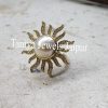 14k Solid Yellow Gold Natural Pearl Pave Diamond Star Ring, Pearl Gold Ring, Diamond Handmade Ring Jewelry