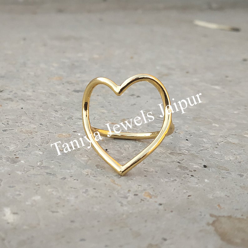 South Indian Jewellery now buy Online Gold Heart-shaped Ring For Women