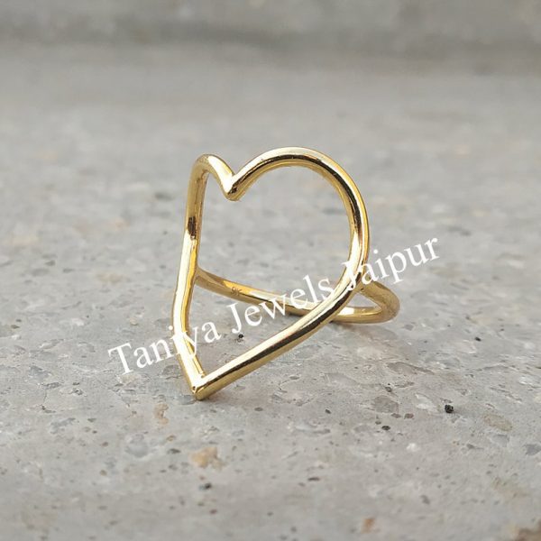 Valentine Gift!! Plain Silver Heart Shape Ring, Designer Heart Shape Sterling Silver Ring For Women's, Silver Heart Ring