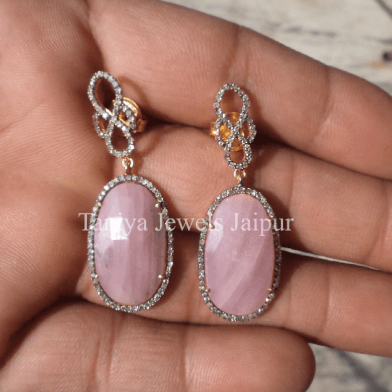 pink sapphire earrings