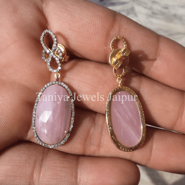 pave diamond earrings