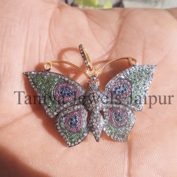 silver butterfly pendant