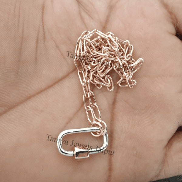 silver carabiner necklace jewelry