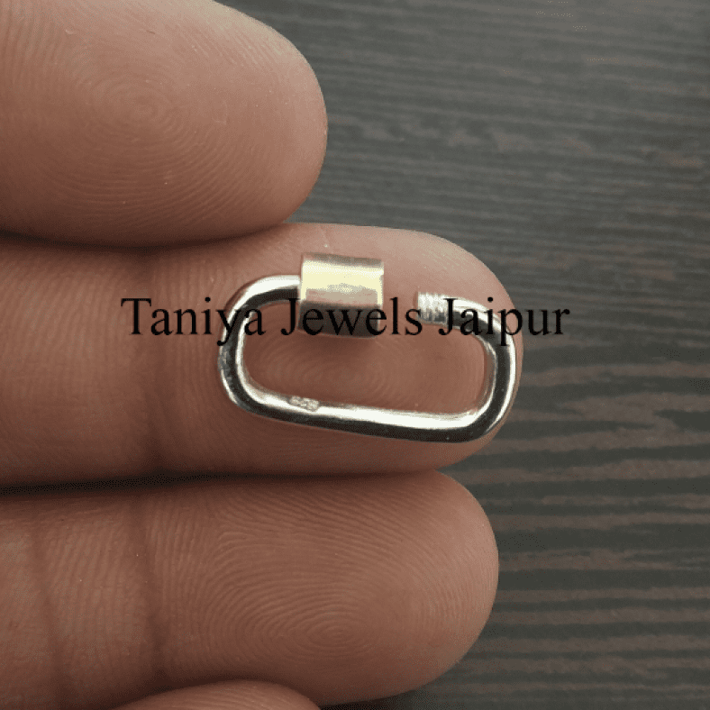 carabiner silver lock