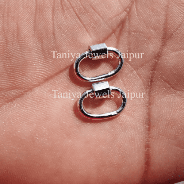 silver carabiner lock jewelry