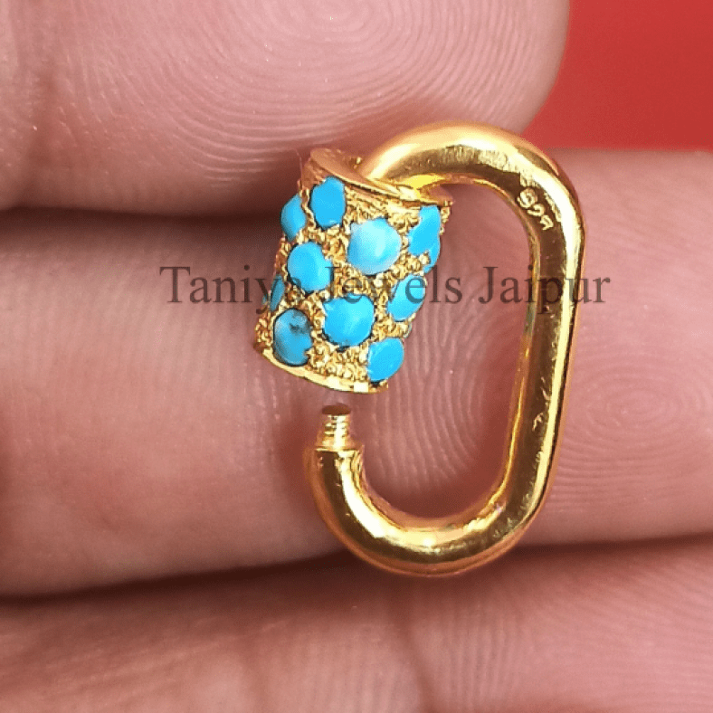 turquoise carabiner lock jewelry