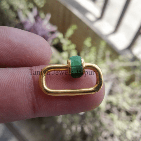 14k emerald carabiner lock