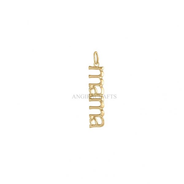 14k Solid Yellow Gold MAMA Charms Vintage Pendant Jewelry, 14k Gold Charms Pendant, Gold Key Charms