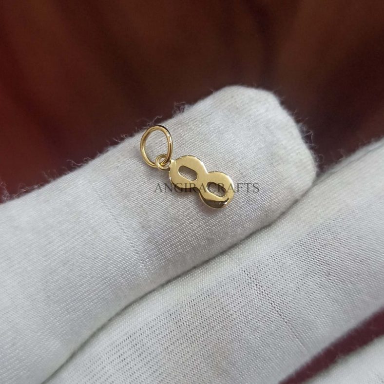 14k Solid Yellow Gold Numeric Letters Charms, Gold Initial Numeric Charms, 14k Gold Charms