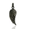 0.22 Natural Pave Diamond .925 Sterling Silver Angel Wing Design Pendant Jewelry