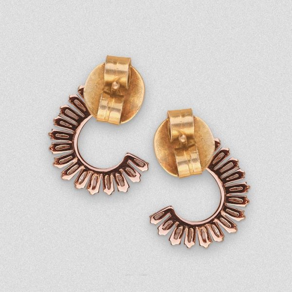 Natural 1.26 Ct. Baguette Diamond Stud Earrings Designer 18k Solid Rose Gold Fine Jewelry, Studs, Ear Studs, Bridal Jewelry