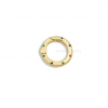 14k Gold Multisapphire Round Shape Handmade Charm Holder Lock, 14k Gold Push Lock, Snap Lock Jewelry
