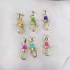 14k Gold Enamel Charm Holder, Watch Chain Clip, Dog Clip, Swivel Clip, Charm Hanger, Enhancer Lock, 14k Gold Lock Jewelry