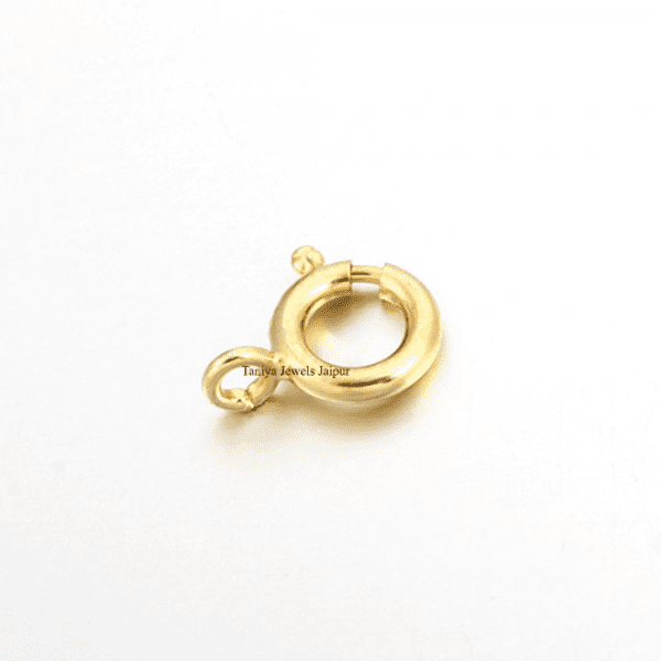 Handmade Spring Ring Clasp Lock Sterling Silver Finding Jewelry, Gold Clasp Lock, Silver Snap Lock Jewelry, Bolt Ring Clasp