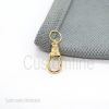 9k Gold Natural Ruby Charm Holder, Watch Chain Clip, Dog Clip, Swivel Clip, Charm Hanger, Enhancer Lock, 9k Gold Lock Jewelry