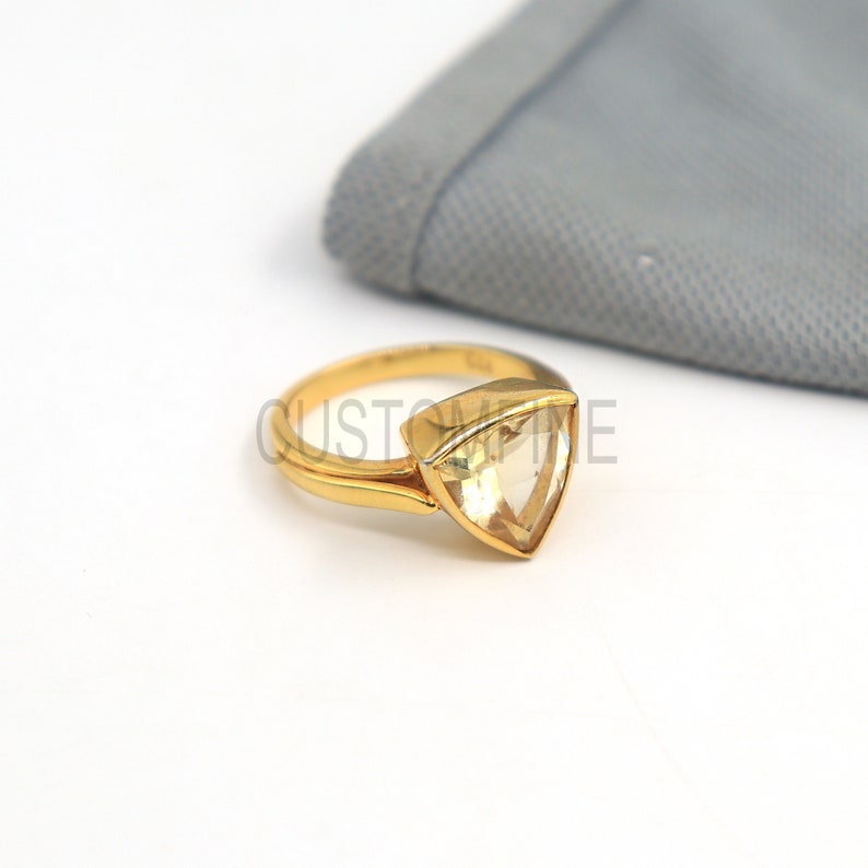Vintage Moissanite Engagement Ring Set White Gold Triangle Shaped  Moissanite Bridal Set Art Deco Moissanite Wedding