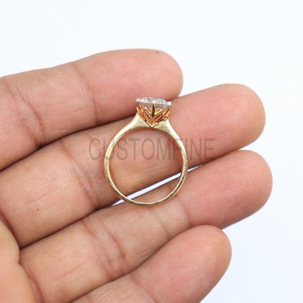 18k Gold Double cut Diamond Ring, 18k Gold full cut Diamond Ring, full cut Diamond Ring, Diamond Ring, Engagement Ring, 18k Handmade Jewelry