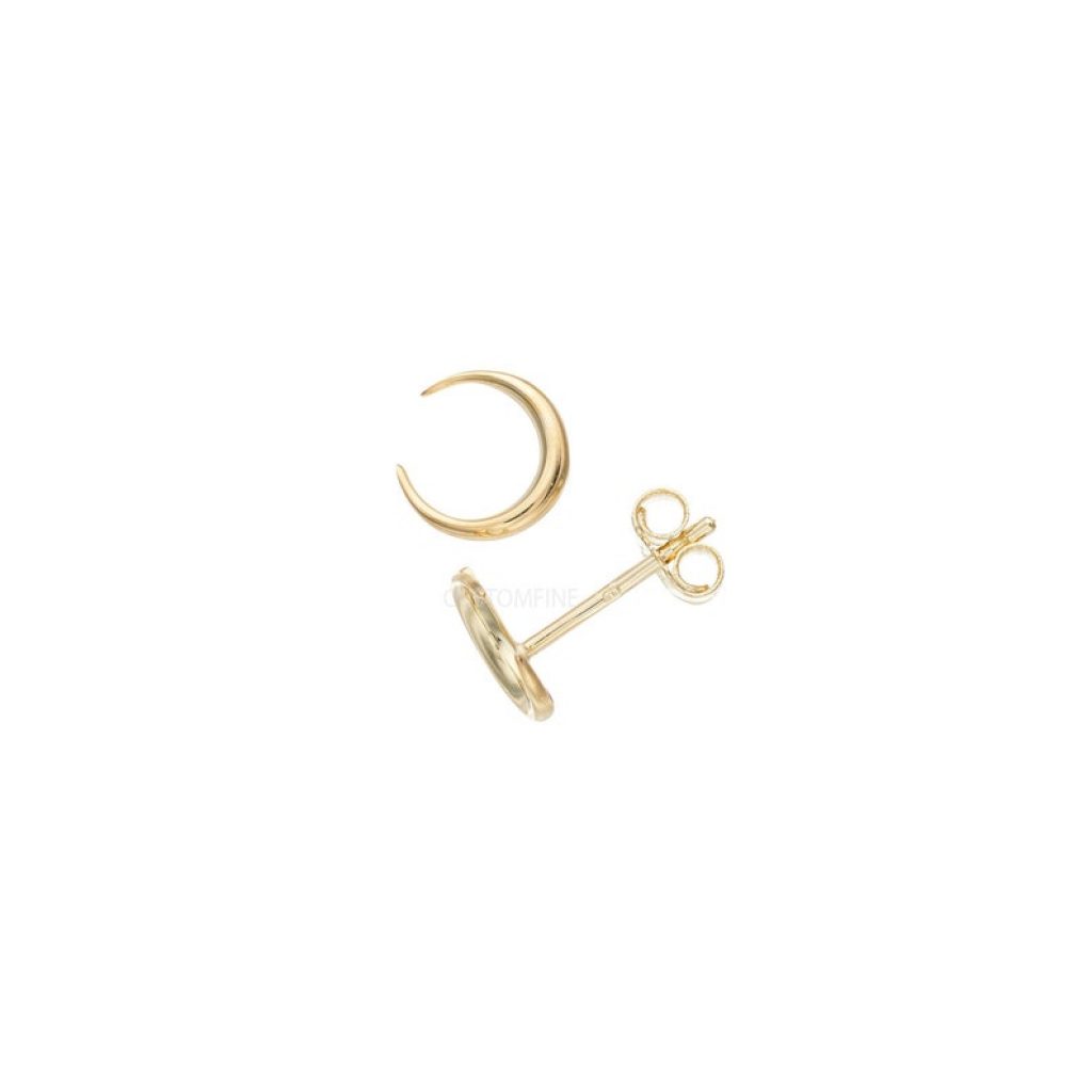 14k Gold Crescent Moon Stud Earring 14k Gold Crescent Moon Earring, Crescent Moon Stud Gold Earring, 14k Gold Stud,Women's Gold Stud Earring