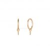 14K Gold Key Charm Hoop Earrings, 14k Gold Hoop, 14K Gold Earrings, 14K Gold Huggi, 14K Gold Jewelry, 14k Gold Huggies