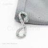 Snake Charm Holder Lock, Silver Snake Shape Handmade Snap Lock Jewelry, Snake Silver Necklace Holder Jewelry